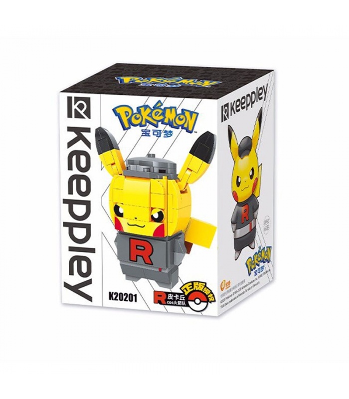 Keeppley Ppokemon K20201 Pikachu COS Cohete Qman Bloques de Construcción de Juguete Set