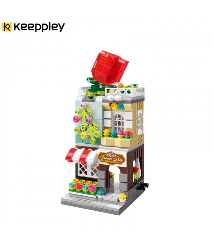 Keeppley Ville Coin C0104 Rose Rouge Fleuriste QMAN Blocs de Construction Jouets Jeu