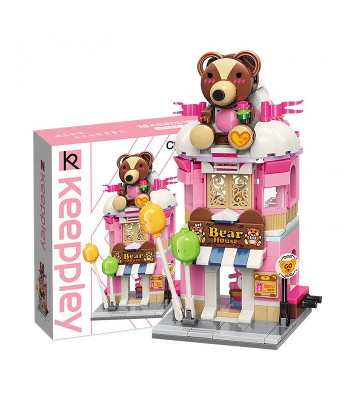 Keeppley Ville Coin C0109 Teddy Thème Magasin QMAN Blocs de Construction Jouets Jeu