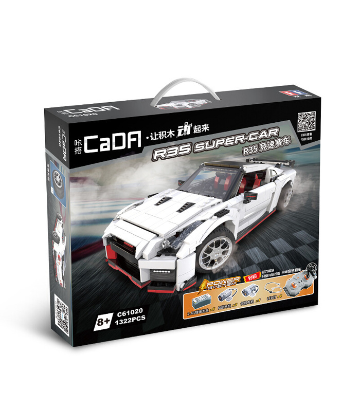 CaDA C61020W GTR R35 Rennwagen Motor Edition Bausteine Spielzeugset