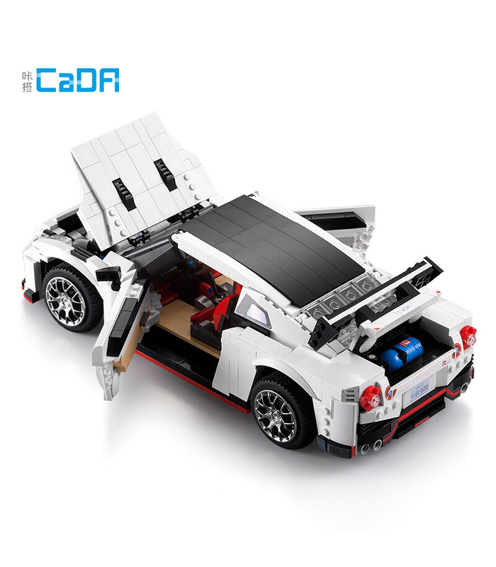 CaDA C61020W GTR R35 Rennwagen Motor Edition Bausteine Spielzeugset