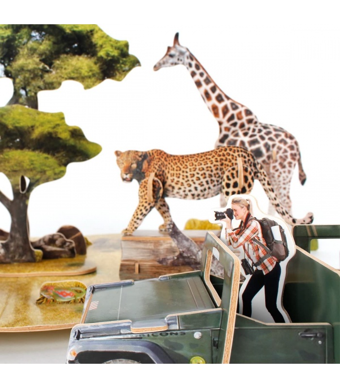 Cubicfun 3D Puzzle African Wildlife National Geographic Series DS0972h Model Building Kits