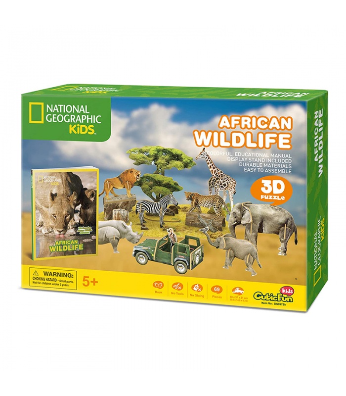 Cubicfun 3D-Puzzle African Wildlife National Geographic Serie DS0972h Modellbausätze