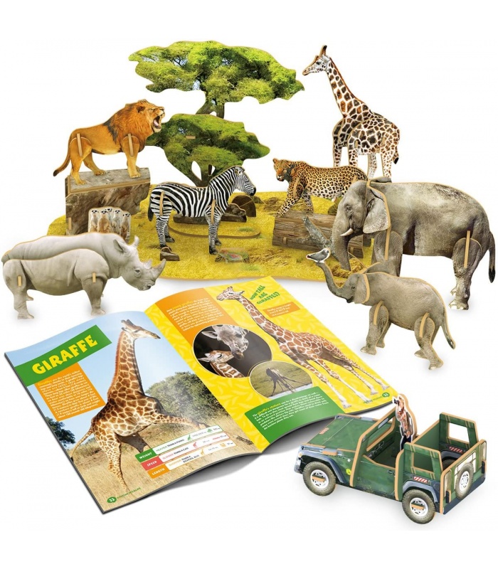 Cubicfun 3D Puzzle African Wildlife National Geographic Series DS0972h Model Building Kits