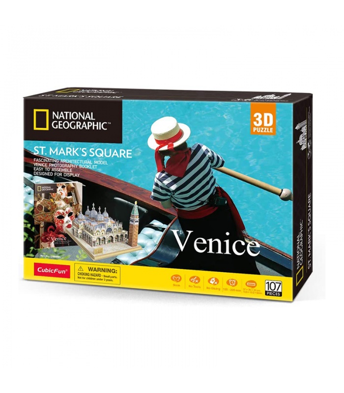 Cubicfun 3D 퍼즐 Venice St Marks Sqquare DS0980h 모델 구축 키트