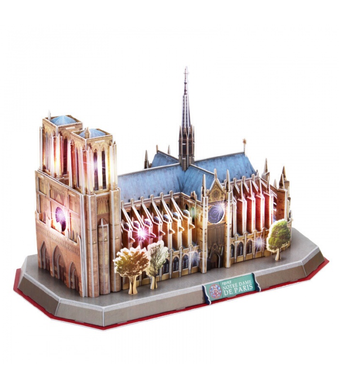 CubicFun 3D-Puzzle Notre Dame de Paris L173h Mit LED-Leuchten Modellbau-Kits