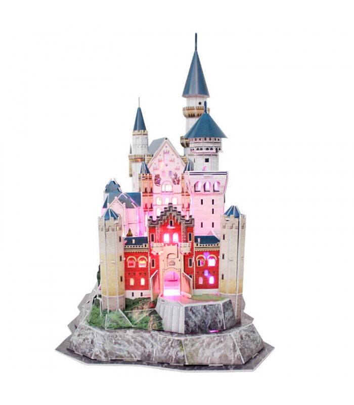 Cubicfun de Puzzle en 3D du Château de Neuschwanstein L174h Avec des Lumières LED de la Construction de modèles de Kits