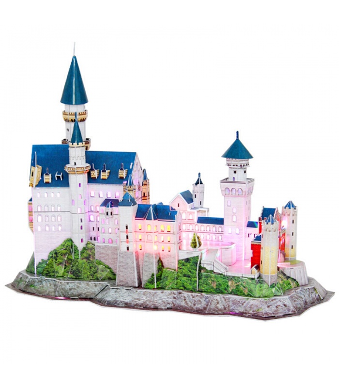 Cubicfun de Puzzle en 3D du Château de Neuschwanstein L174h Avec des Lumières LED de la Construction de modèles de Kits