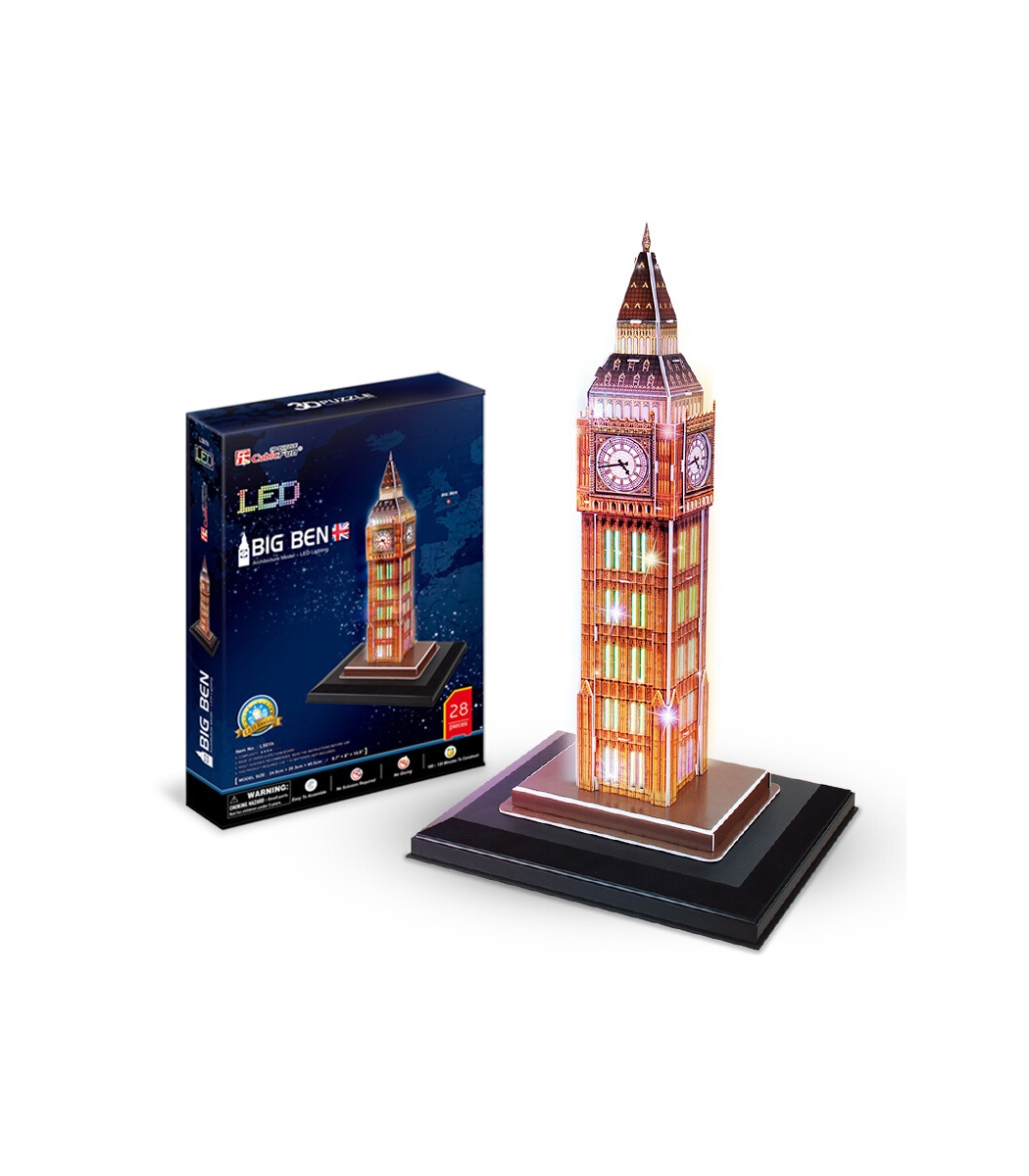 Veel blok Weggegooid CubicFun 3D Puzzle Big Ben L501h With LED Lights Model Building Kits -  BuildingToyStore.com