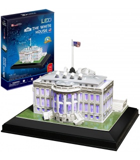 Rompecabezas 3D Cubicfun de la Casa Blanca L504h Con Luces LED de la Construcción de modelos de Kits de