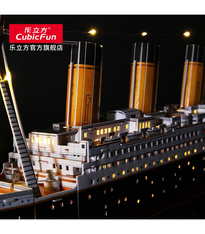 3D Cubicfun Barco Titanic L521h Con Luces LED de la Construcción de modelos de Kits de