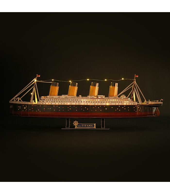 3D Cubicfun Barco Titanic L521h Con Luces LED de la Construcción de modelos de Kits de