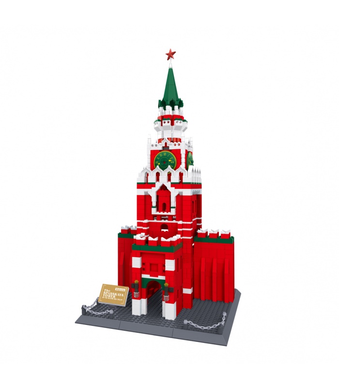 WANGE Arquitectura La Torre Spasskaya de Moscú Rusia Kremlin 5219 Juguete de bloques de construcción