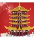 WANGE 중국 무한 옐로우 크레인 타워 6214 빌딩 블록 장난감 세트