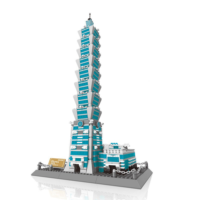 WANGE Architecture série le Taipei 101 modèle 3D 5221 blocs de construction ensemble de jouets