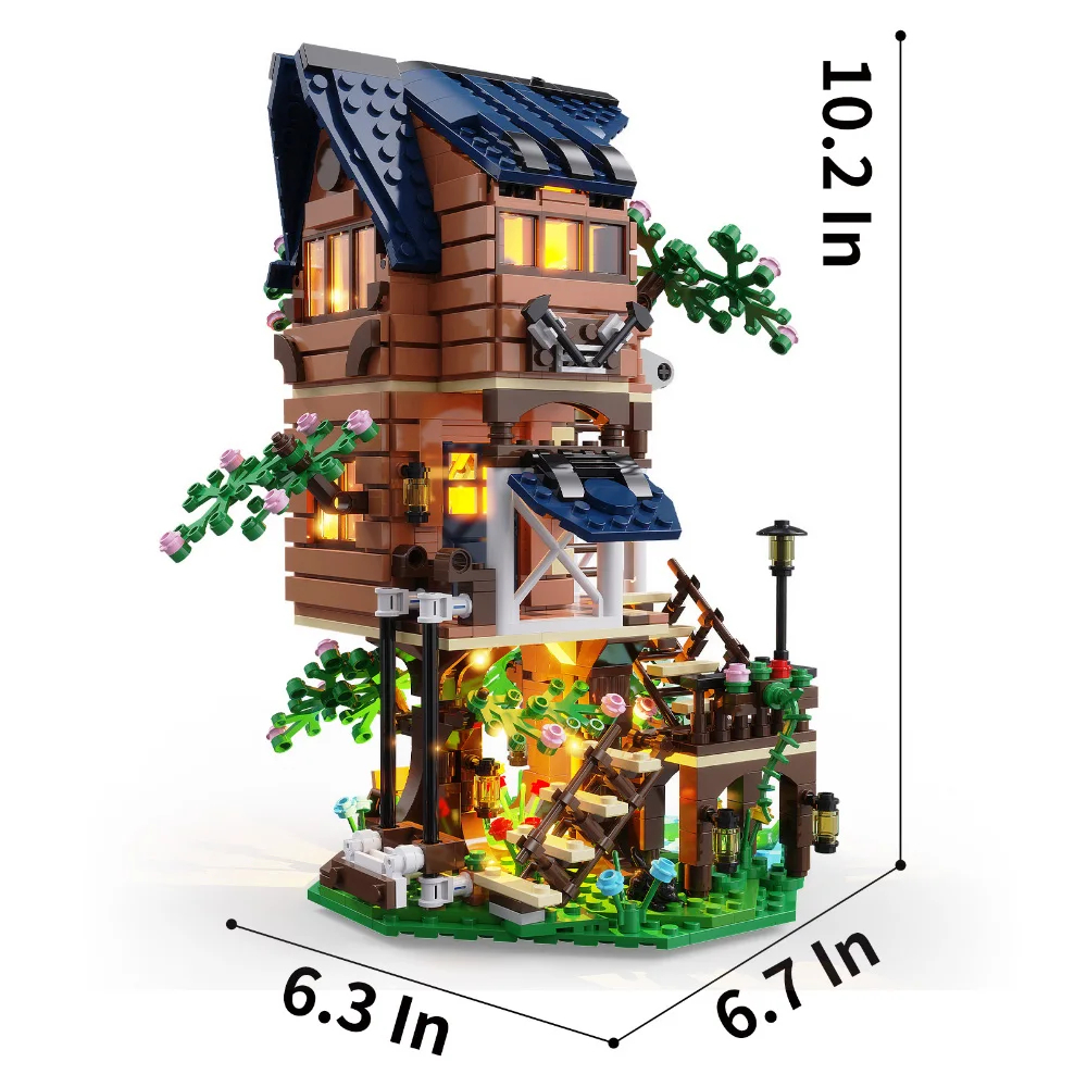 Cada C66004 Four Seasons Treehouse Building Blocks Toy Set