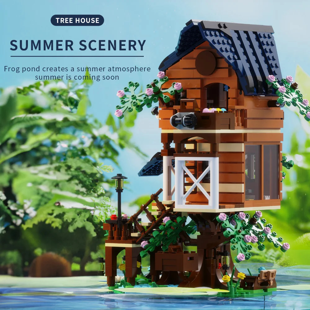 Cada C66004 Four Seasons Treehouse Building Blocks 장난감 세트