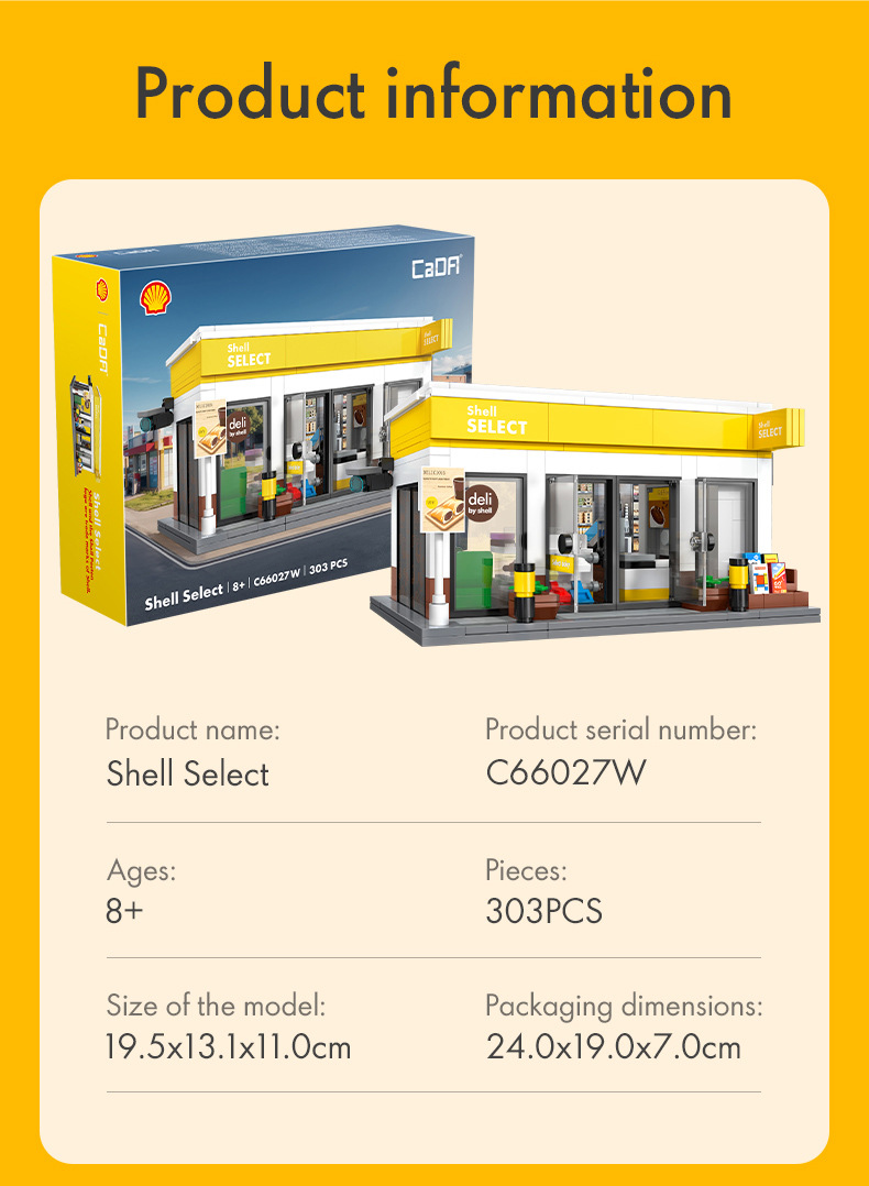 Cada C66027 Shell Convenience Store Bausteine-Spielzeugset