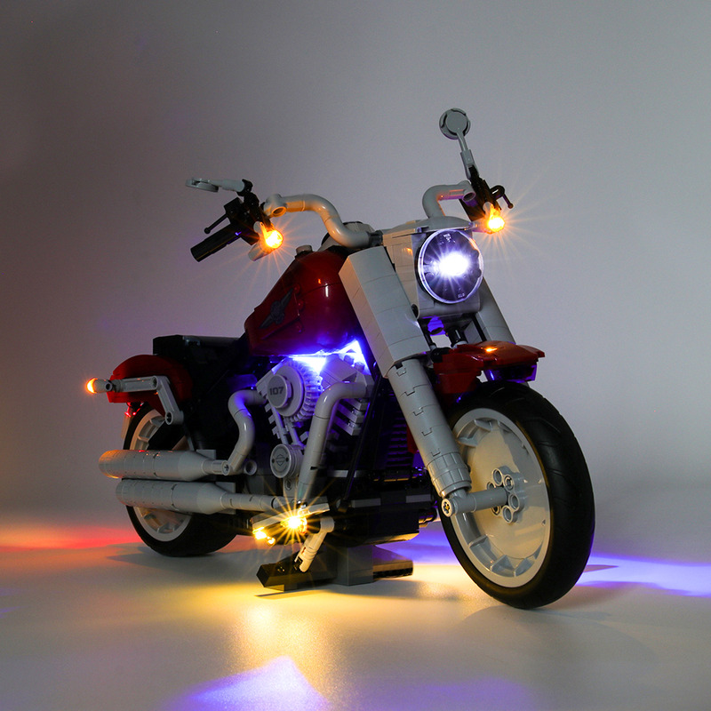 Lampe de chevet veilleuse FatBoy Harley Davidson avec télécommande - Cadeau  anniversaire surprise Collection Déco - Cdiscount Maison