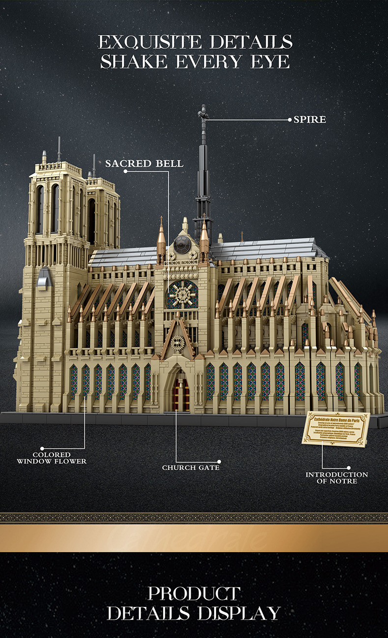 Reobrix 66016 Notre Dame Cathedral de Paris Building Blocks Toy Set