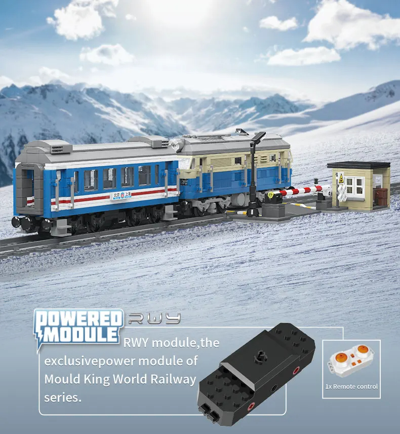 MOULD KING 12022 Dongfeng 4B ensemble de blocs de construction de Locomotive Diesel