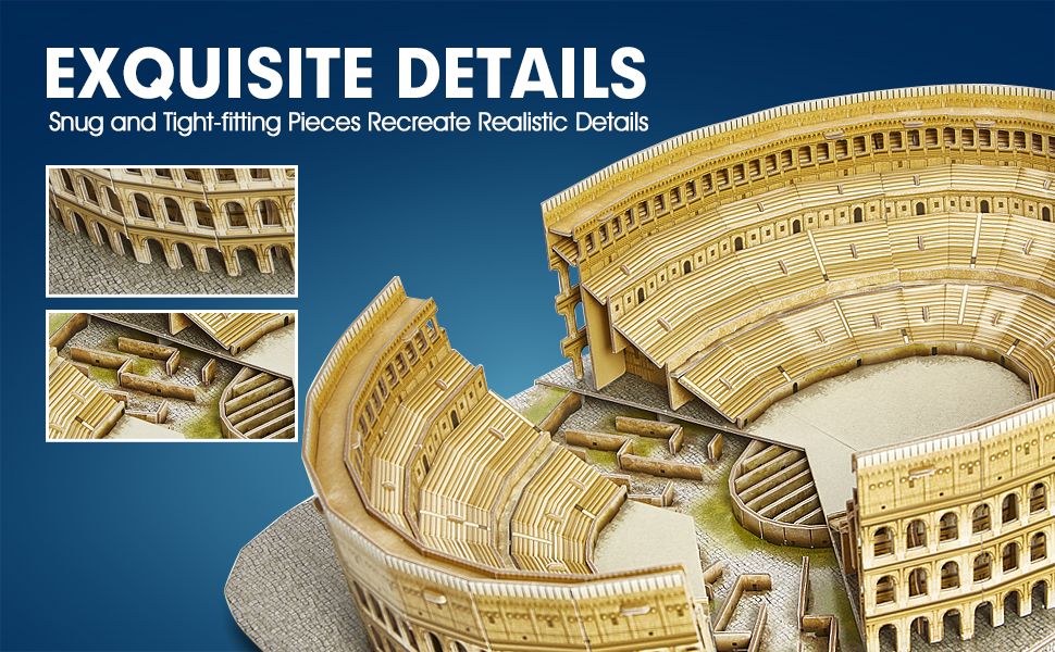 Puzzle - 3D Puzzle - The Colosseum in Rome by Night, 216 Pieces 1 item